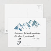 Ik ben nooit verloren in de bergen, het is waar... briefkaart (Voorkant / Achterkant)