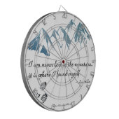 Ik ben nooit verloren in de bergen, het is waar... dartbord (Voorkant Links)