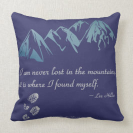Ik ben nooit verloren in de bergen, het is waar... kussen