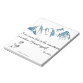 Ik ben nooit verloren in de bergen, het is waar... notitieblok (Linkerzijde)