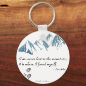 Ik ben nooit verloren in de bergen, het is waar... sleutelhanger (Voorkant)