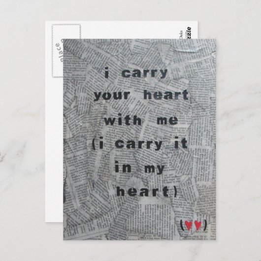 Ik ben nooit zonder het Briefkaart (Voorkant / Achterkant)