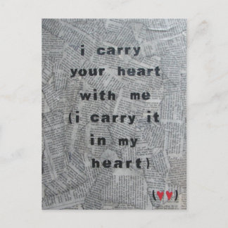 Ik ben nooit zonder het Briefkaart