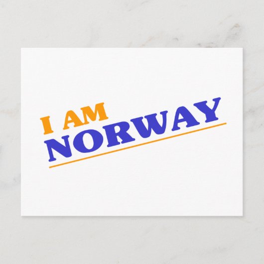 Ik ben Noorwegen Briefkaart (Voorkant)