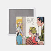 "Ik ben nu Bezig" Retro-Style Magnet (Voorkant / Achterkant)