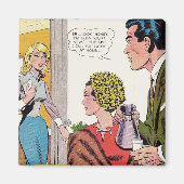 "Ik ben nu Bezig" Retro-Style Magnet (Voorkant)