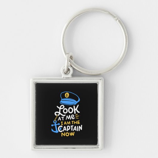 Ik Ben Nu De Kapitein Bootkapitein Cadeau Sleutelhanger (Voorkant)