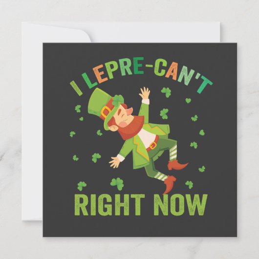 Ik ben nu even niet leuk Leprechaun St. Patrick's Kaart (Voorkant)
