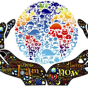 Ik ben nu Inspirerend Word Art Poster