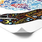 Ik ben nu Inspirerend Word Art Poster (Hoek)