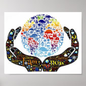 Ik ben nu Inspirerend Word Art Poster (Voorkant)