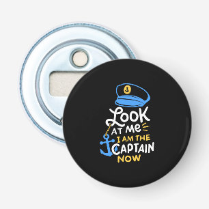 Ik ben nu kapitein Gift aan boord Button Flesopener