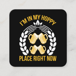 Ik ben nu op mijn gelukkige plek vierkante visitekaartje