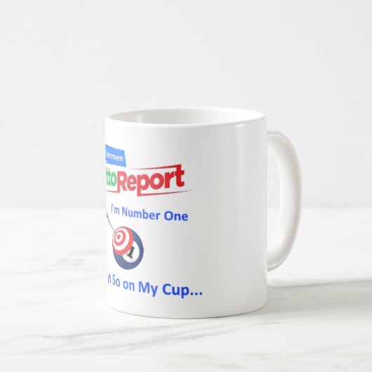 Ik ben nummer 1 koffiekopje omdat het zo zegt... koffiemok (Voorkant rechts)