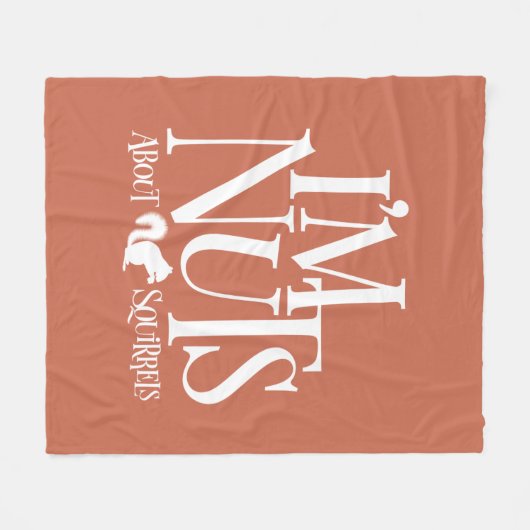 Ik ben Nuts - grappige eekhoornliefhebber Fleece Deken (Voorkant (Horizontaal))