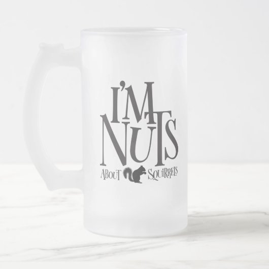 Ik ben Nuts - grappige eekhoornliefhebber Matglas Bierpul (Links)
