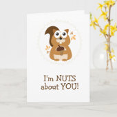 Ik ben NUTS over je eekhoorn Kaart (Gele Bloem)