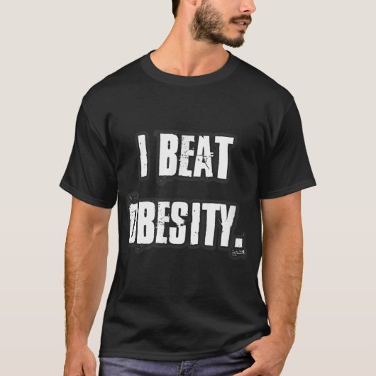 IK BEN OBESITAIR OBESE GEZONDHEIDSGEZONDHEID GOED. T-SHIRT (Voorkant)