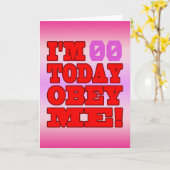 Ik ben - Obey me! Funny Customize Birthday Sjabloo Kaart (Gele Bloem)