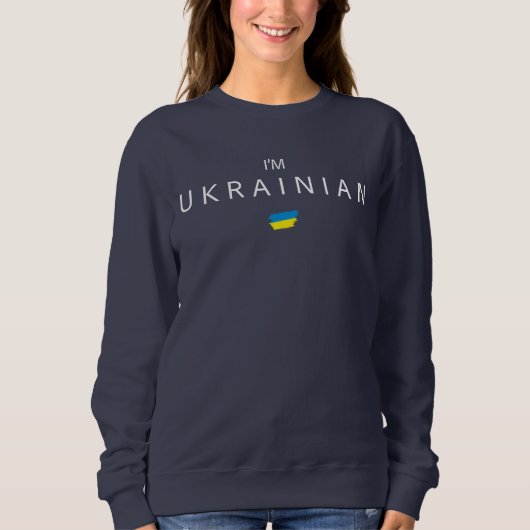 Ik ben Oekraïens, het sweatshirt met vlag (Voorkant)