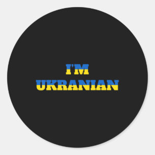 Ik ben Oekraïens Zelensky Ukraine Patriotic Proud Ronde Sticker