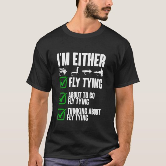 Ik ben óf visbindende visser visser grappig Fl T-shirt (Voorkant)