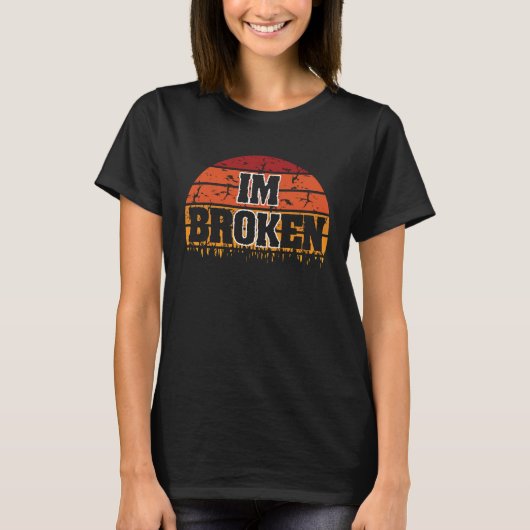 Ik ben OK Gebroken Onzichtbare Ziekte Mentale Awar T-shirt (Voorkant)