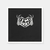 Ik ben ok grappig Halloween kostuum Skeleton Hande Servet (Voorkant)