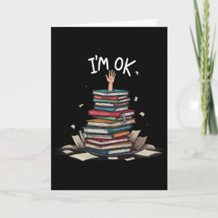 Ik ben Ok Grappig Leesboek Lezen Nerd Bibliothecar Kaart