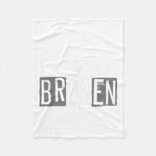 Ik ben Ok Ik ben Gebroken Onzichtbare Ziekte Ik Be Fleece Deken (Voorkant)