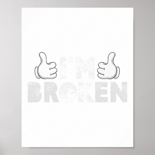 Ik ben Ok Ik ben Gebroken Zelfmoordpreventie Geest Poster (Voorkant)
