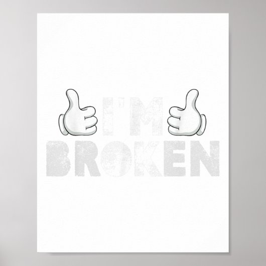 Ik ben Ok Ik ben Gebroken Zelfmoordpreventie Geest Poster (Voorkant)