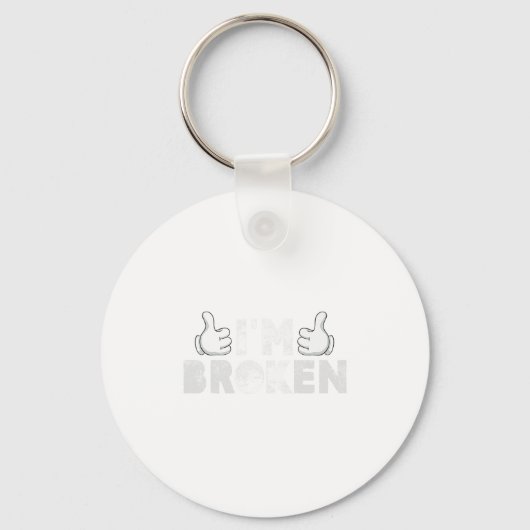 Ik ben Ok Ik ben Gebroken Zelfmoordpreventie Geest Sleutelhanger (Voorkant)