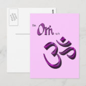 Ik ben Om-ish Om Symbol Aum Briefkaart (Voorkant / Achterkant)