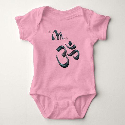 Ik ben Om-ish Om Symbol Aum Buddhist/Hindu Symbol Romper (Voorkant)