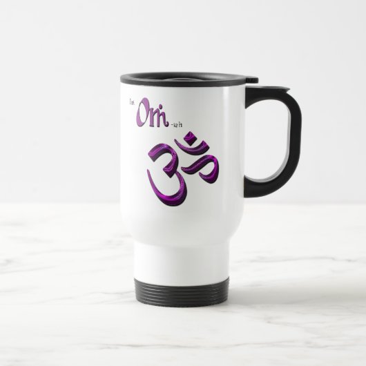 Ik ben Om-ish Om Symbol Aum Reisbeker (Rechts)