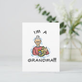 Ik ben oma en Baby Briefkaart (Staand voorkant)