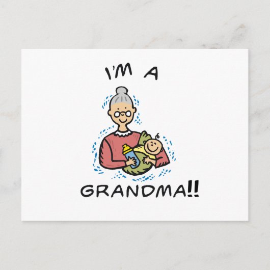 Ik ben oma en Baby Briefkaart (Voorkant)