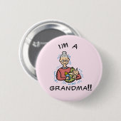Ik ben oma en Baby Ronde Button 5,7 Cm (Voorkant /achterkant)