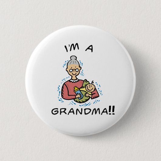 Ik ben oma en Baby Ronde Button 5,7 Cm (Voorkant)