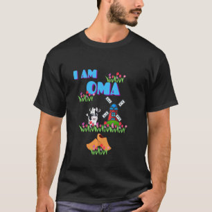 IK BEN OMA (Grootmoeder) KOE, MOLEN, TULPEN, HOUT T-shirt