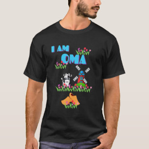 Ik Ben Oma Grootmoeder Koe Windmolen Tulpen Klompe T-shirt