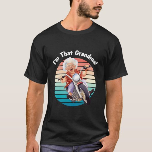 IK ben oma-motorfietsplezier T-shirt (Voorkant)