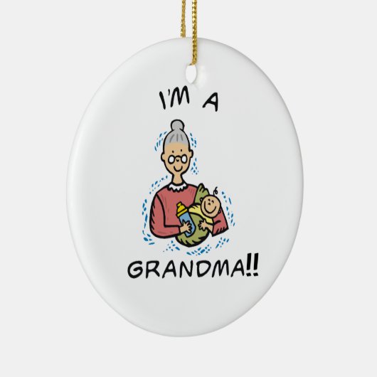 Ik ben oma-oma en Baby Gifts Keramisch Ornament (Rechts)