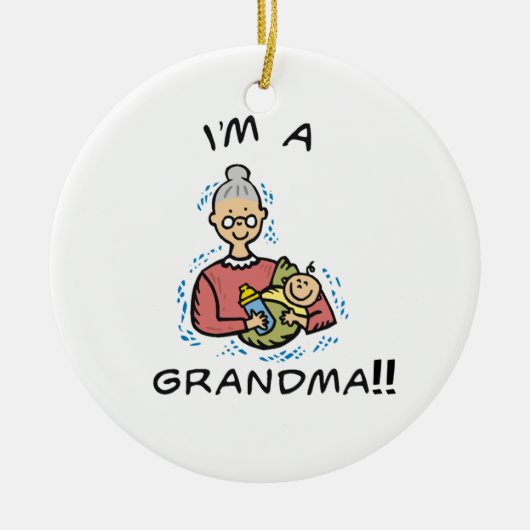 Ik ben oma-oma en Baby Gifts Keramisch Ornament (Voorkant)