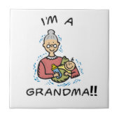 Ik ben oma-oma en Baby Gifts Tegeltje (Voorkant)