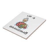 Ik ben oma-oma en Baby Gifts Tegeltje (Zijkant)