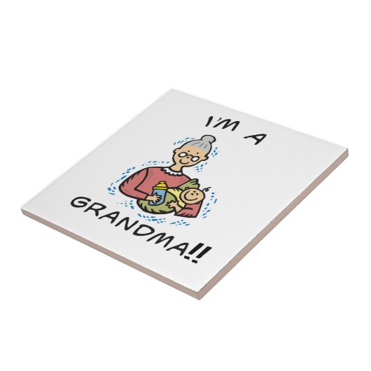 Ik ben oma-oma en Baby Gifts Tegeltje (Zijkant)