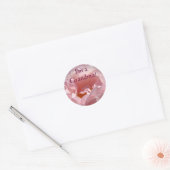 Ik ben oma! stickers Roze Roos Bloem (Envelop)