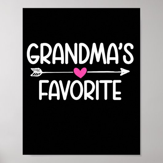 Ik ben oma's favoriete kleindochter humor grappige poster (Voorkant)